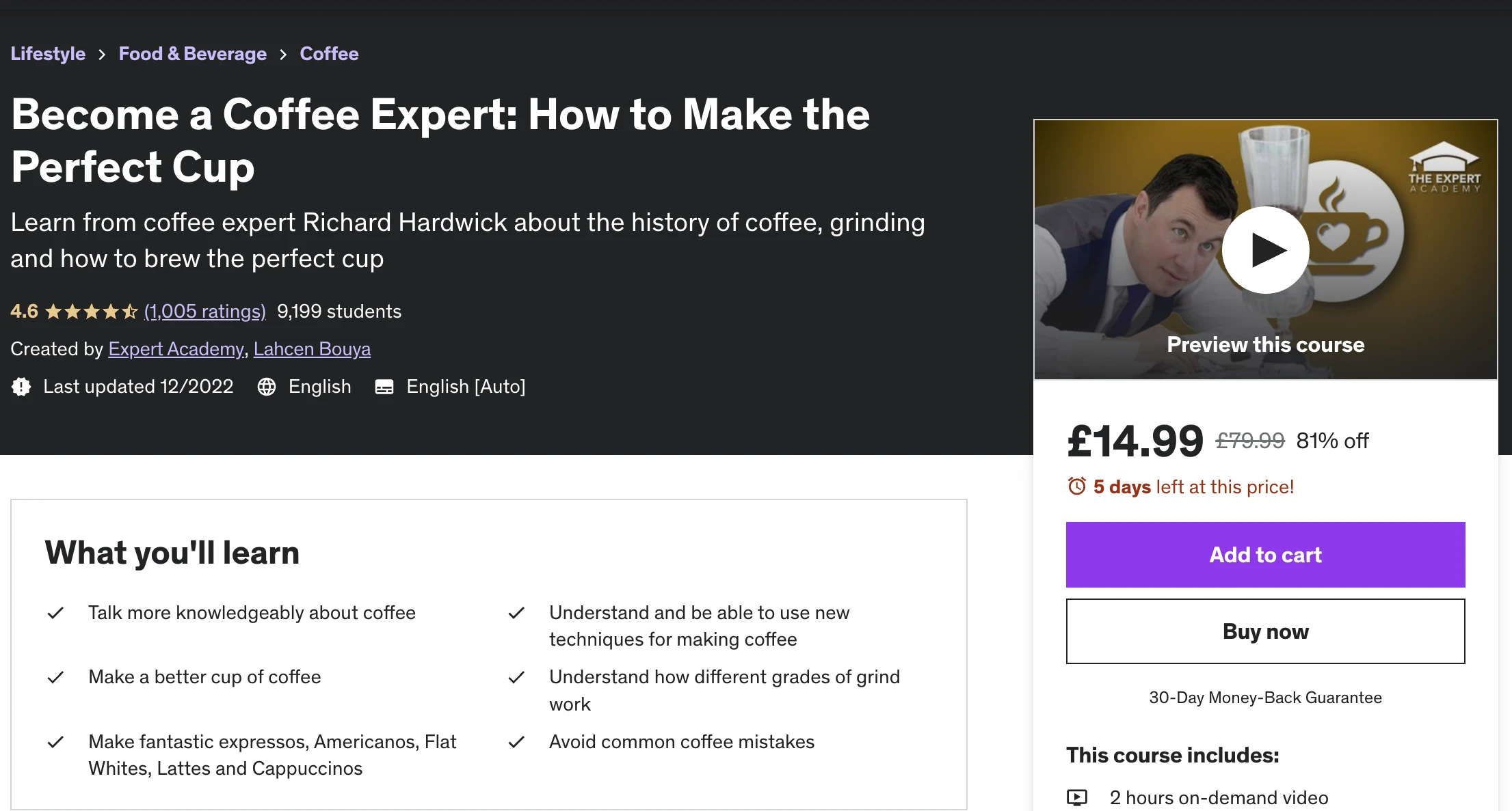 Perfect Coffee Udemy Course