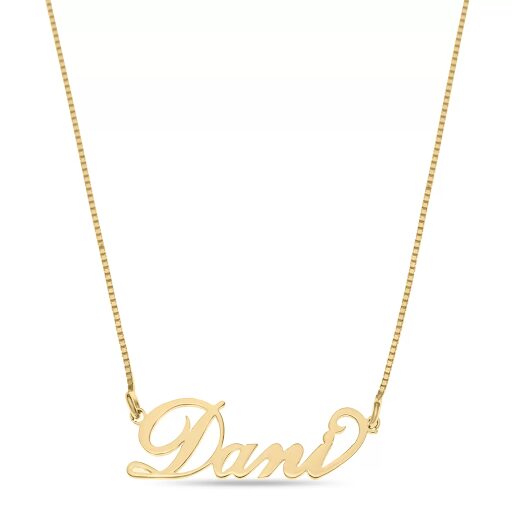 Personalised Gold Plated Name Necklace with Script Font